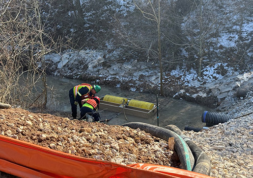 The fence of the substation was cut in an act of vandalism.